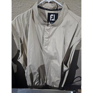 Footjoy Tan Golf Windbreaker Vest  Men's Size Large Athletic